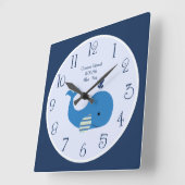 ホーパーソナライズされたル航海のウォールクロック スクエア壁時計 (傾斜)