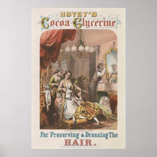 ホービーズココアグリセリン、1860年頃 ポスター (正面)