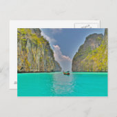 ホーピピ湾のボート ポストカード (正面/裏面)