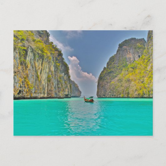 ホーピピ湾のボート ポストカード (正面)