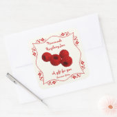 ホーファンシーム縁どキャニングラズベリージャムギフトラベル スクエアシール (封筒)