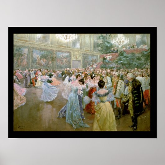 ホーフブルクのコートボール1900年 ポスター (正面)