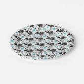 ホーフランスのンと音楽をテーマにした ペーパープレート (アングル)