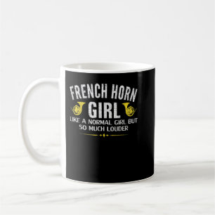 ホーフランスのンの女の子は非常に大きな音おもしろい楽 コーヒーマグカップ
