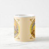 ホーフランスのンの渦巻き コーヒーマグカップ (中央)