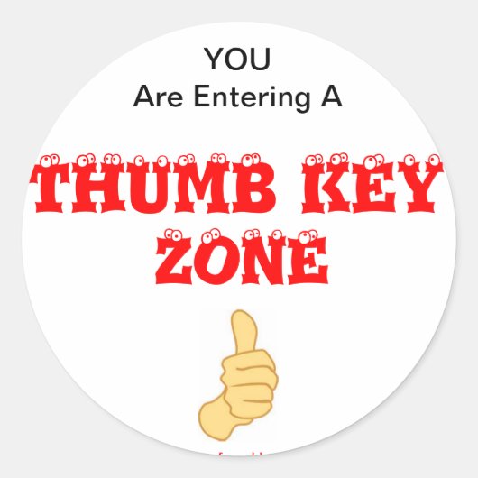 ホーフランスのンの親指鍵警告 ラウンドシール (正面)