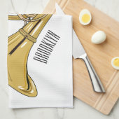 ホーフランスのンイラストレーション キッチンタオル (四つ折り)