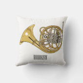 ホーフランスのンイラストレーション クッション (裏面)