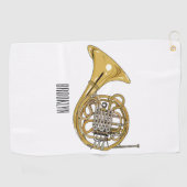 ホーフランスのンイラストレーション ゴルフタオル (横)