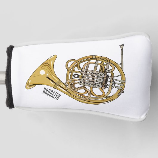 ホーフランスのンイラストレーション ゴルフヘッドカバー (正面)