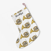 ホーフランスのンイラストレーション スモールクリスマスストッキング (裏面 (吊り時))