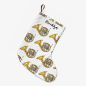ホーフランスのンイラストレーション スモールクリスマスストッキング (正面 (吊り時))