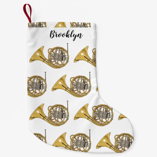 ホーフランスのンイラストレーション スモールクリスマスストッキング (正面)