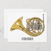 ホーフランスのンイラストレーション ポストカード (正面/裏面)