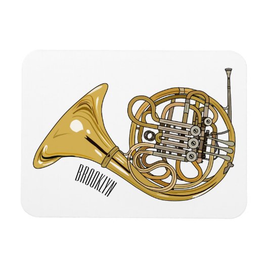 ホーフランスのンイラストレーション マグネット (横)