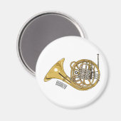 ホーフランスのンイラストレーション マグネット (正面/裏面)