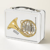 ホーフランスのンイラストレーション メタルランチボックス (裏面)