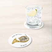 ホーフランスのンイラストレーション ラウンドペーパーコースター (インサイチュ)