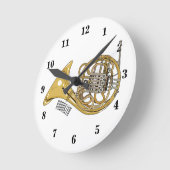 ホーフランスのンイラストレーション ラウンド壁時計 (傾斜)