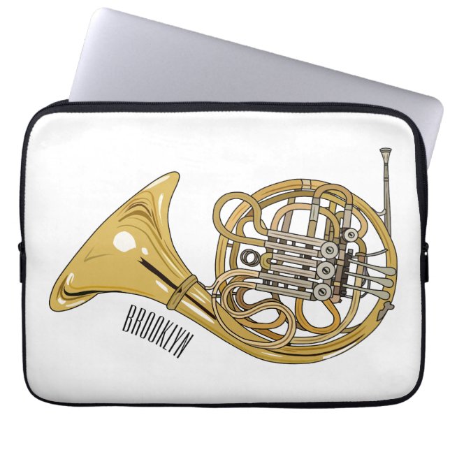 ホーフランスのンイラストレーション ラップトップスリーブ (正面)