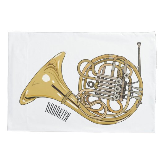 ホーフランスのンイラストレーション 枕カバー (裏面)