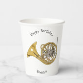 ホーフランスのンイラストレーション 紙コップ (裏面)