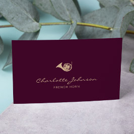 ホーフランスのンエレガントミュージシャンブルゴーニュ 名刺