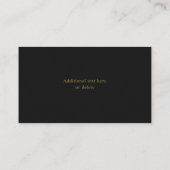 ホーフランスのンカスタム金ゴールド&ブラックエレガント 名刺 (裏面)