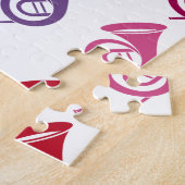 ホーフランスのンカラフル・おもしろい・アレイ・ミュージック ジグソーパズル (側面)