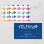 ホーフランスのンカラフル・おもしろい・アレイ・ミュージック 名刺 (正面/裏面)