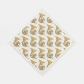 ホーフランスのンミュージカル楽器スケッチ スタンダードランチョンナプキン (角)