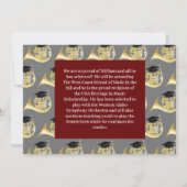 ホーフランスのンミュージシャン卒業パーティー音楽 招待状 (裏面)