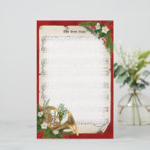 ホーフランスのンヴィンテージシート音楽クリスマス 便箋 (スタンド正面)