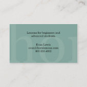 ホーフランスのン先生プレイヤーミュージシャンスタジオレッスン 名刺 (裏面)