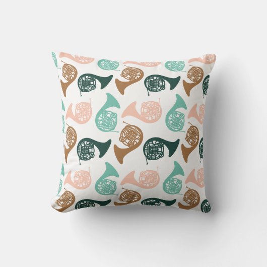 ホーフランスのン楽器ミュージシャンバンドオーケストラ クッション (正面)