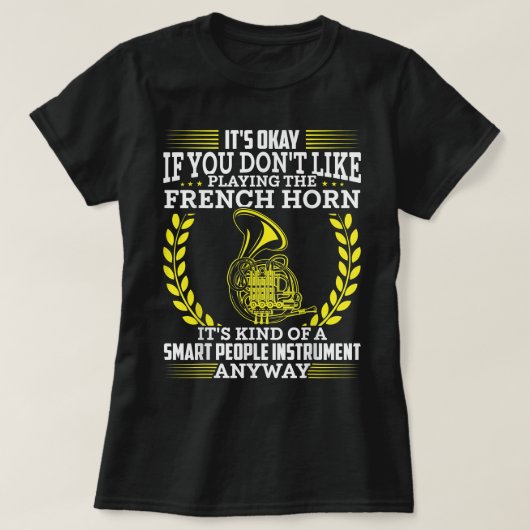ホーフランスのン選手ホーフランスのン選手ホルン音楽 Tシャツ (デザイン正面)