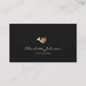 ホーフランスのン金ゴールド&ブラックプロフェッショナルミュージシャン 名刺 (正面)