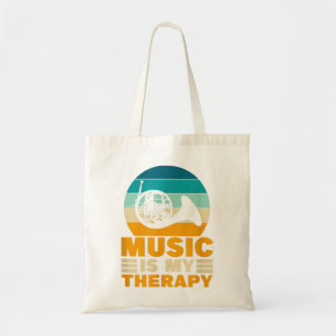 ホーフランスのン音楽は私のセラピー音楽おもしろい愛F トートバッグ