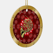 ホーフランスのン～シルバー～赤い～金ゴールド～クリスマス～ セラミックオーナメント (右)
