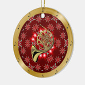 ホーフランスのン～シルバー～赤い～金ゴールド～クリスマス～ セラミックオーナメント (左)