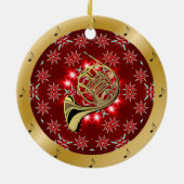 ホーフランスのン～シルバー～赤い～金ゴールド～クリスマス～ セラミックオーナメント (裏面)