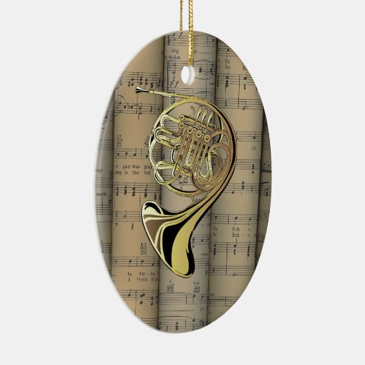 ホーフランスのン~シ転がートミュージックのバック~ミュージカル セラミックオーナメント (右)