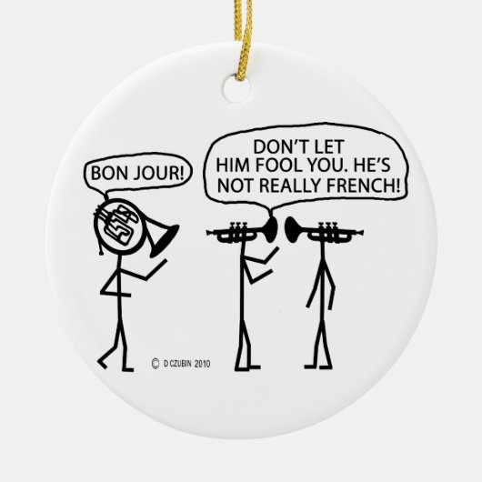 ホーフランスのン セラミックオーナメント (正面)