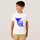 ホーフランスのン – 青 Tシャツ (正面フル)