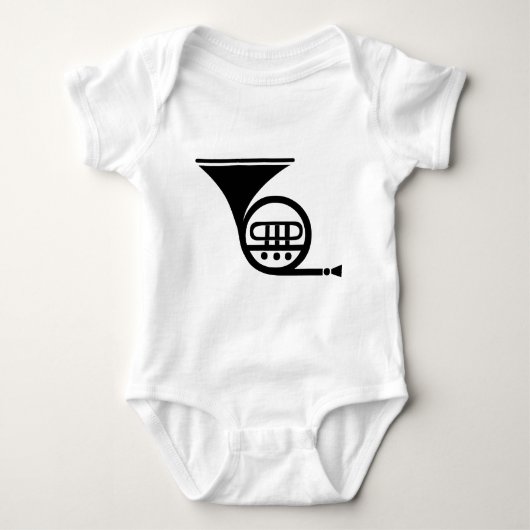 ホーフランスのン – 黒 ベビーボディスーツ (正面)