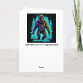 ホープあなたの誕生日は伝説的なビッグフットである カード (裏面)