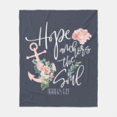 ホープいかりザソウルフローラ宗教 フリースブランケット (正面)