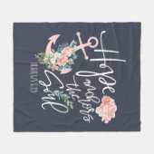 ホープいかりザソウルフローラ宗教 フリースブランケット (正面(横))