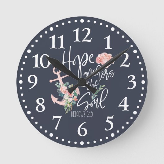 ホープいかりザソウルフローラ宗教 ラウンド壁時計 (正面)