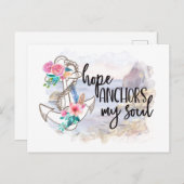 ホープいかりソウル勇気付けられるワードアート ポストカード (正面/裏面)